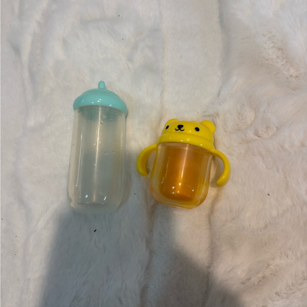 Yellow Bear Sippy Cup and Blue Bottle Set